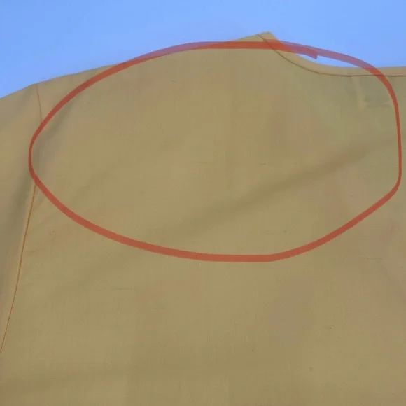 3/$15 DICKIES Scrub Top Adult SM Yellow Vneck Short Slv Uniform Workwear-stains - Picture 11 of 12